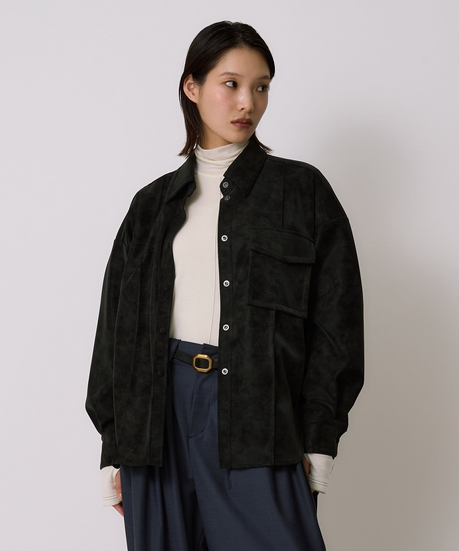 Oversized Suede Shirt