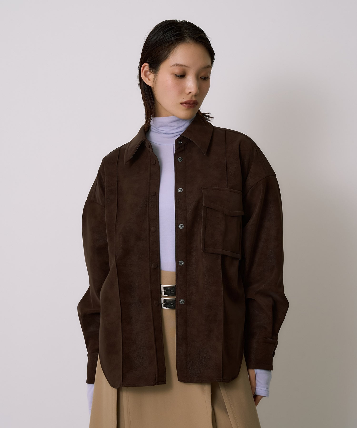 Oversized Suede Shirt