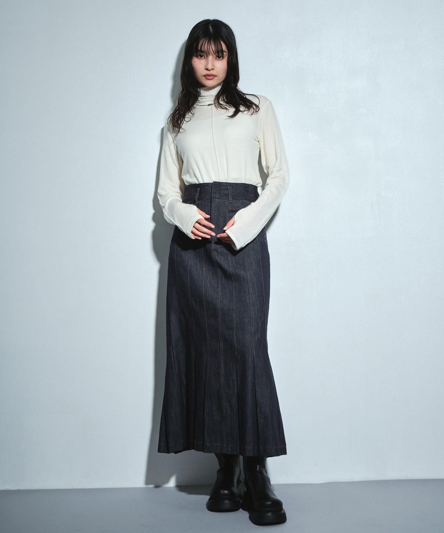 Cashmere Silk Turtle Neck Jersey