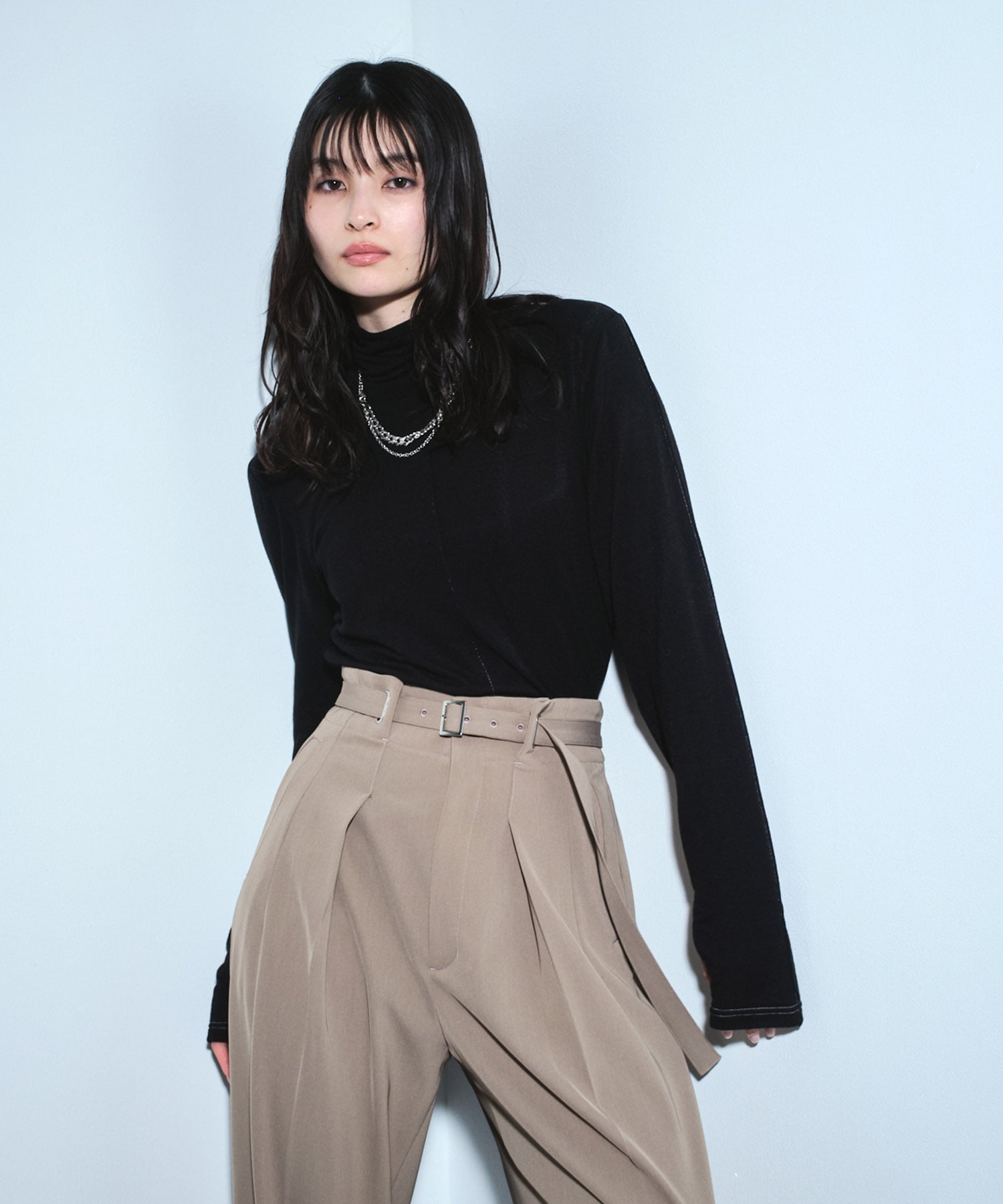 Cashmere Silk Turtle Neck Jersey