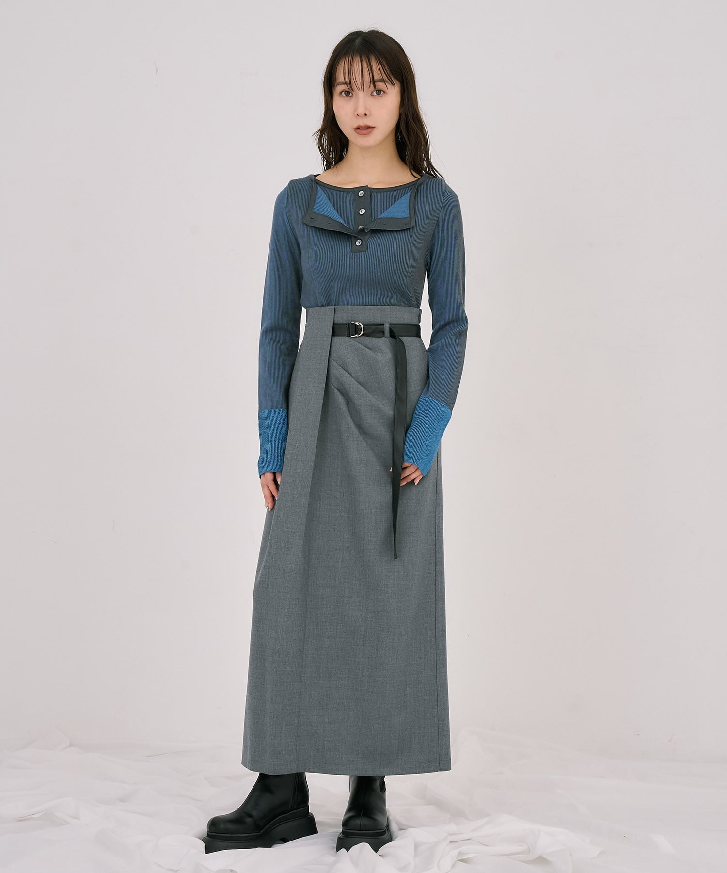 タックドレープアイラインスカート