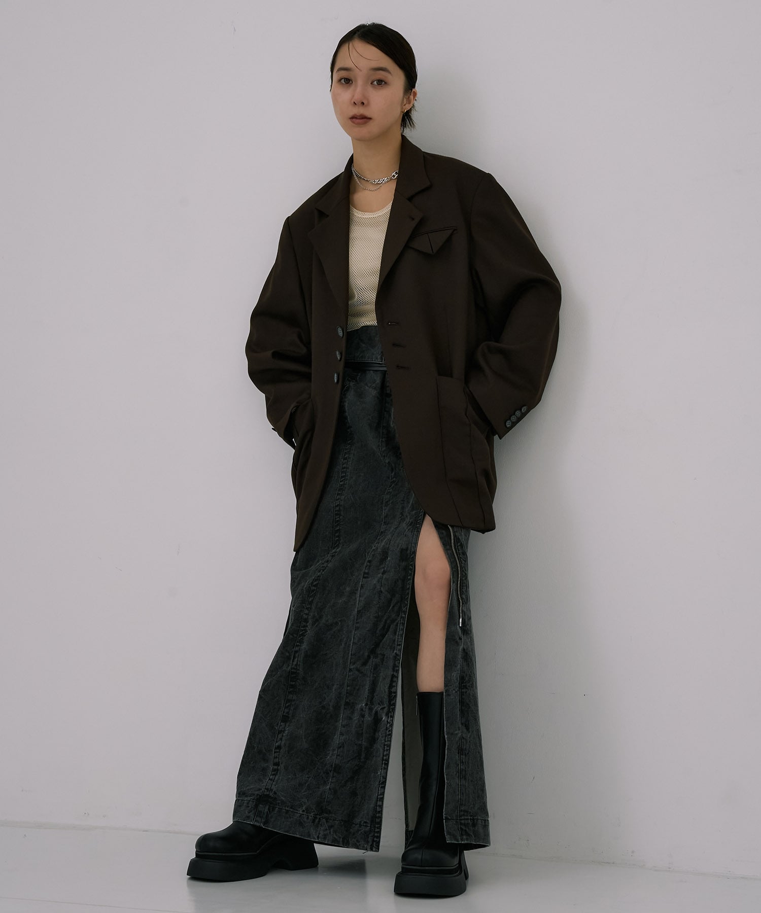 Oversized Back Zip Jacket