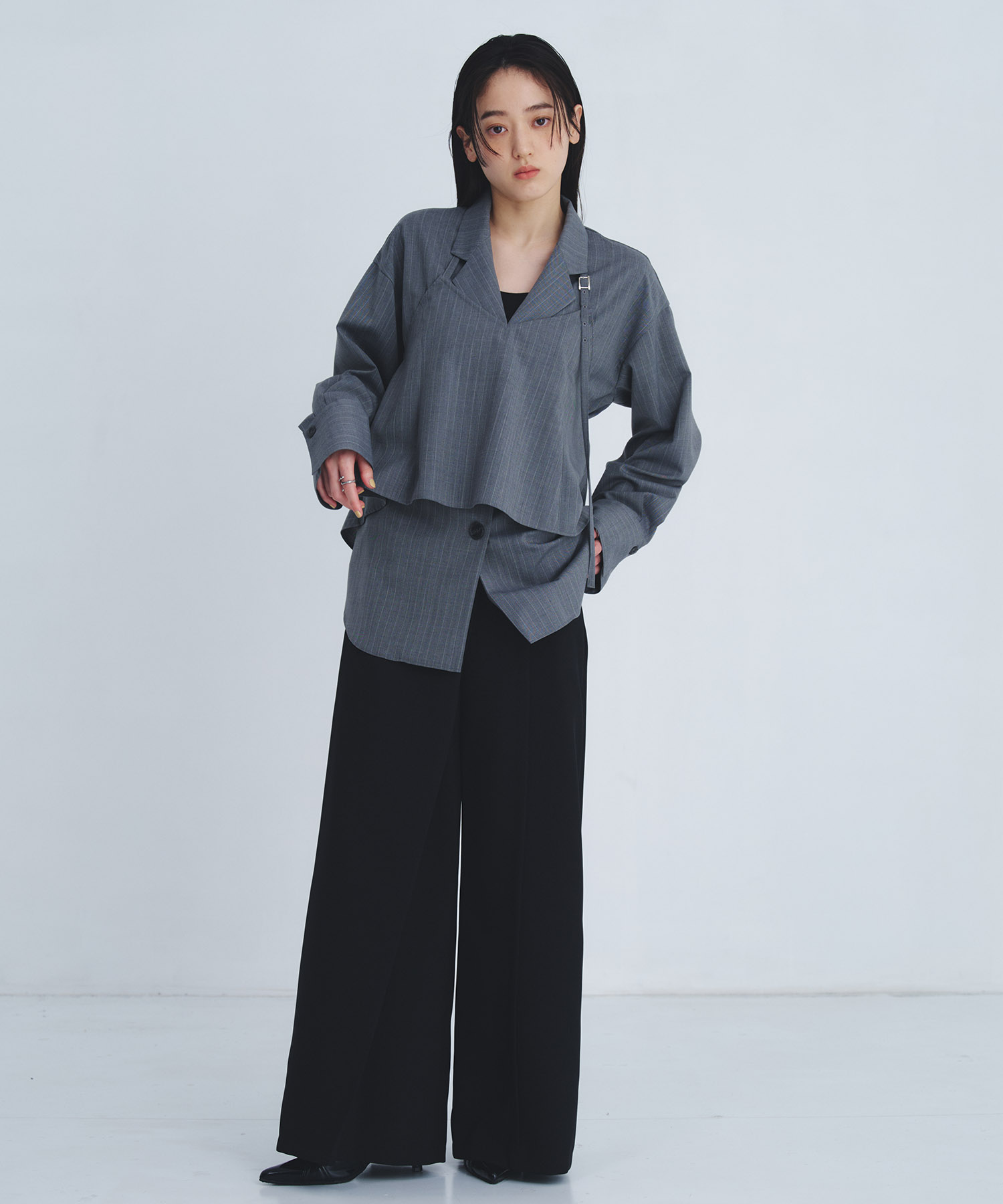 レイヤードテーラーカラーシャツ