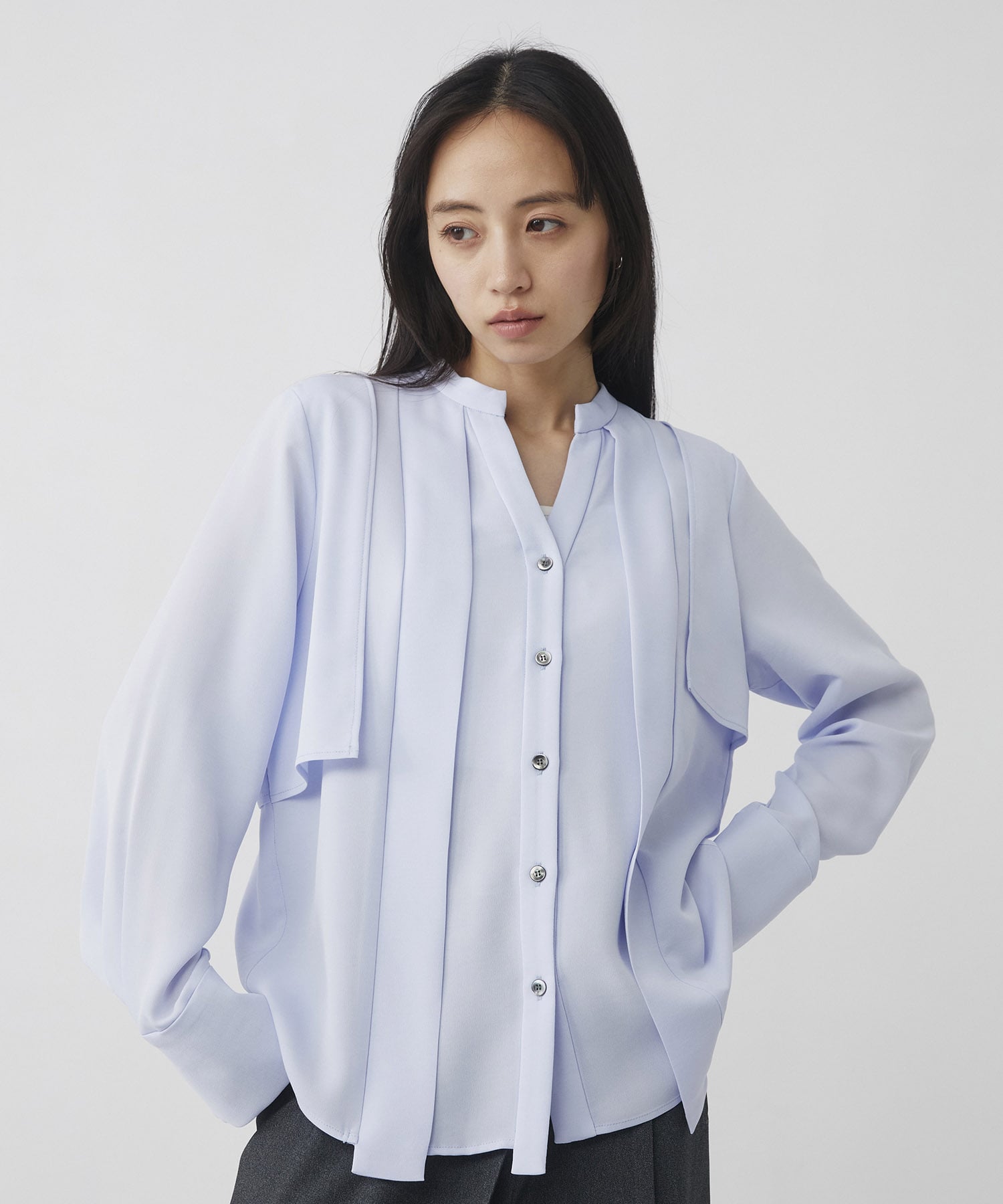 【WEB限定】レイヤードバイカラーブラウス