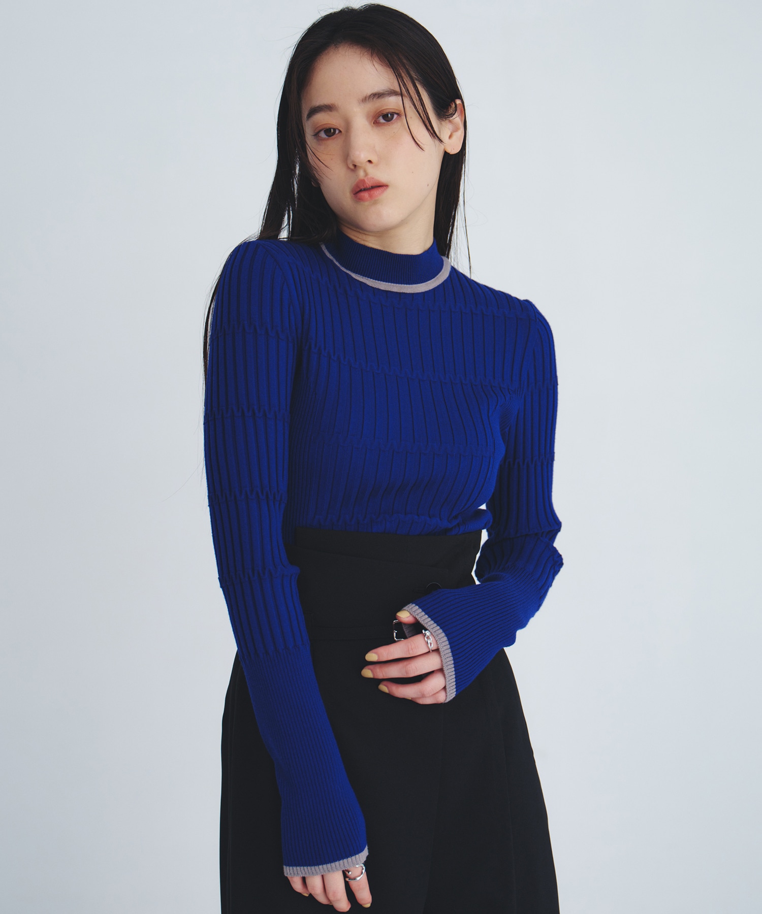 リップルボーダーニット