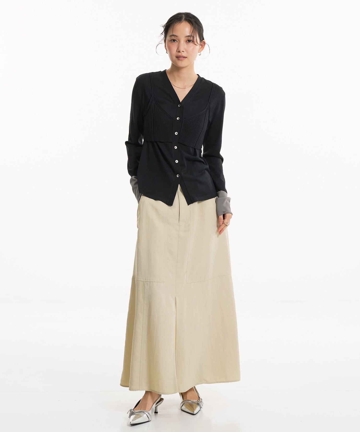 〈残りわずか〉レイヤードビスチェカーデプルオーバー