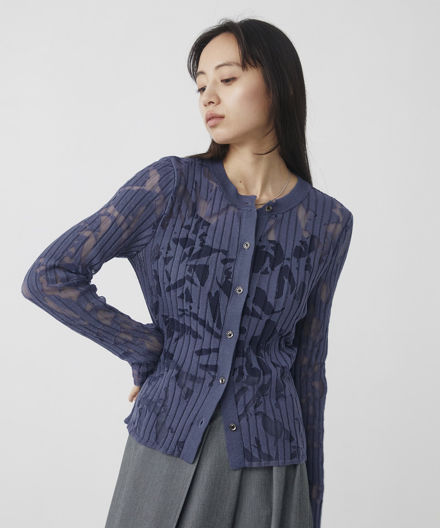 オパールニットカーデプルオーバー