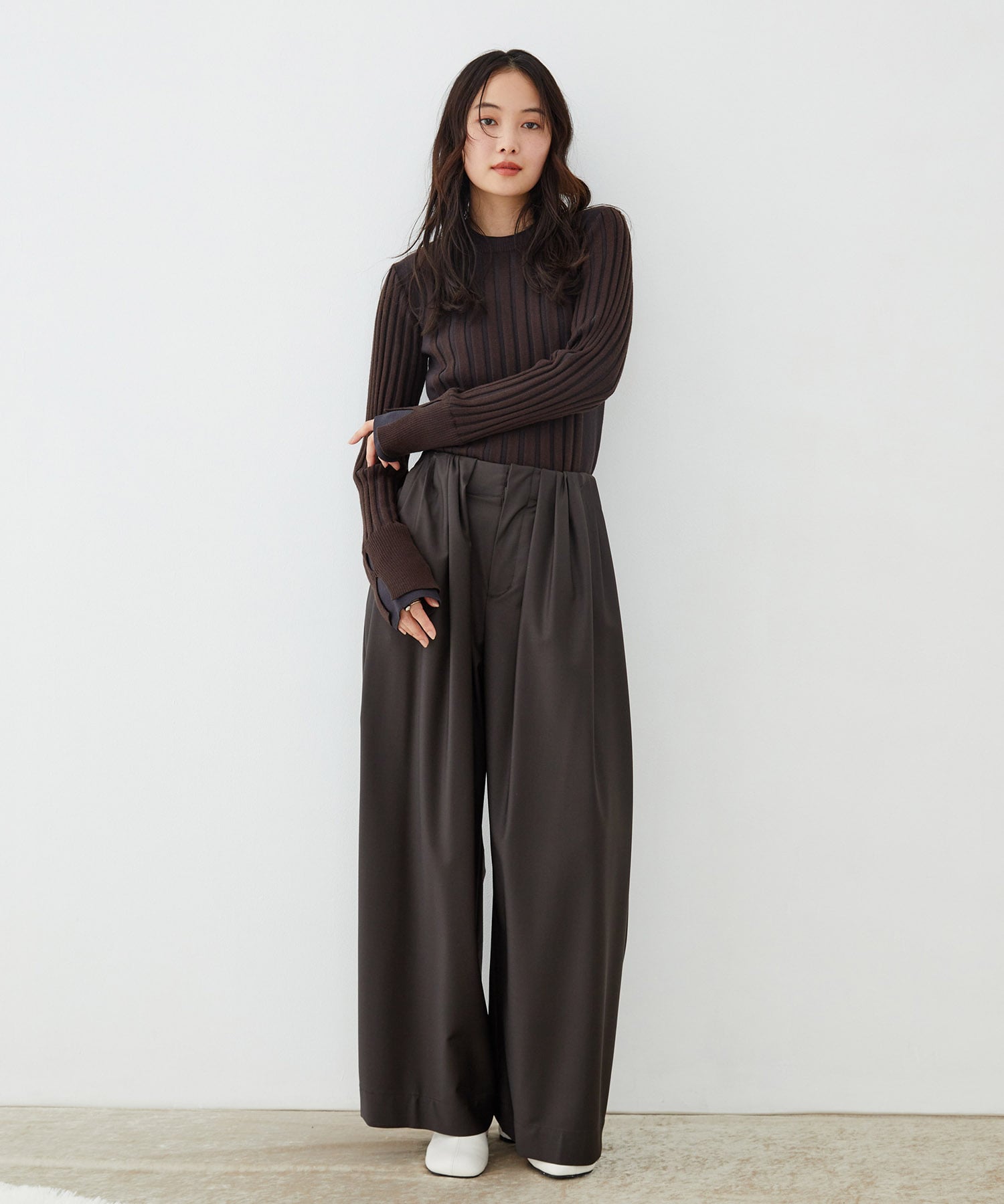 Super120s Wool Relax Trousers
