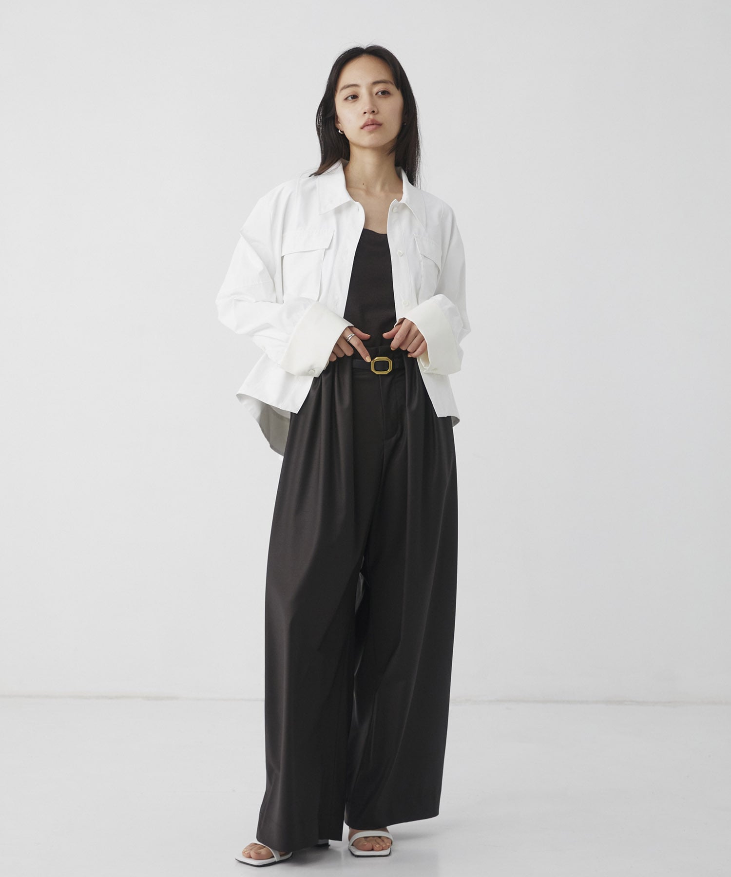 スタンドカラーシャツブルゾン