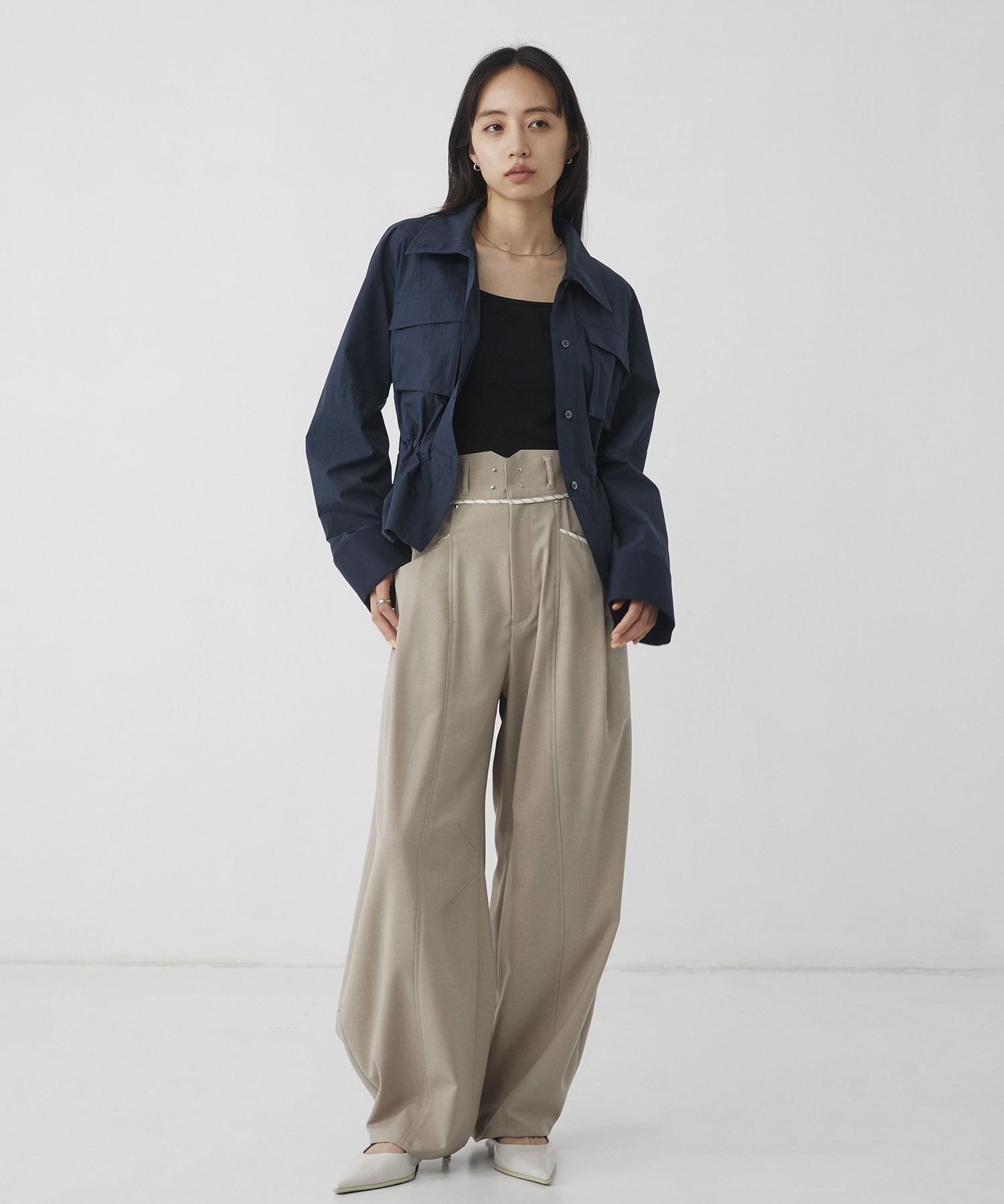 スタンドカラーシャツブルゾン