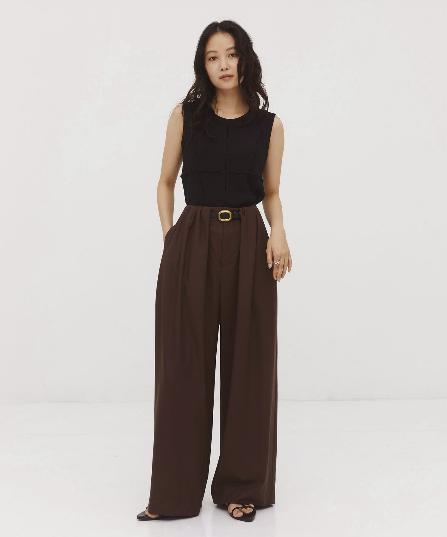 Super140s Summer Wool Relax Trousers