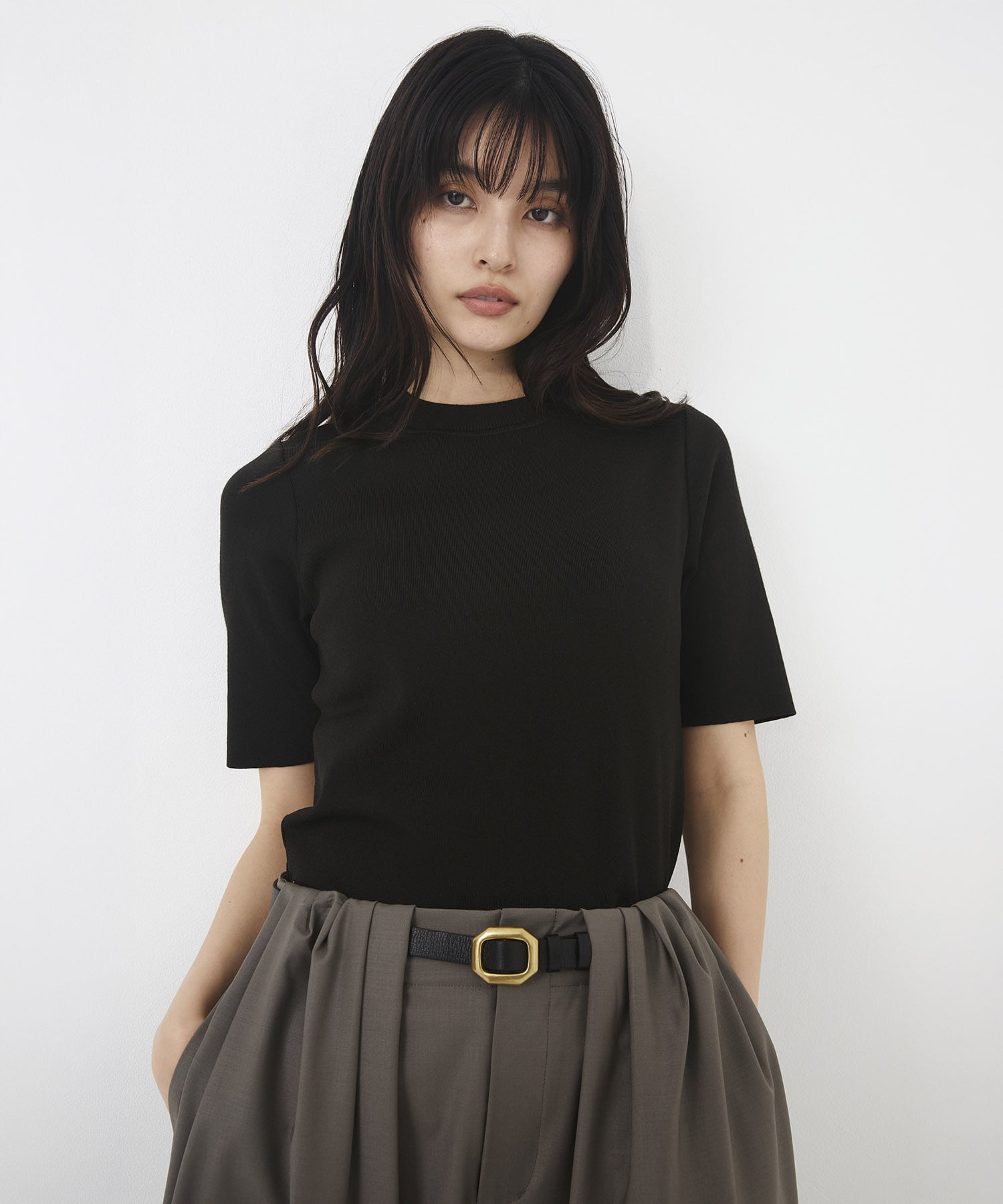 〈再入荷〉Octagon Buckle Leather Belt