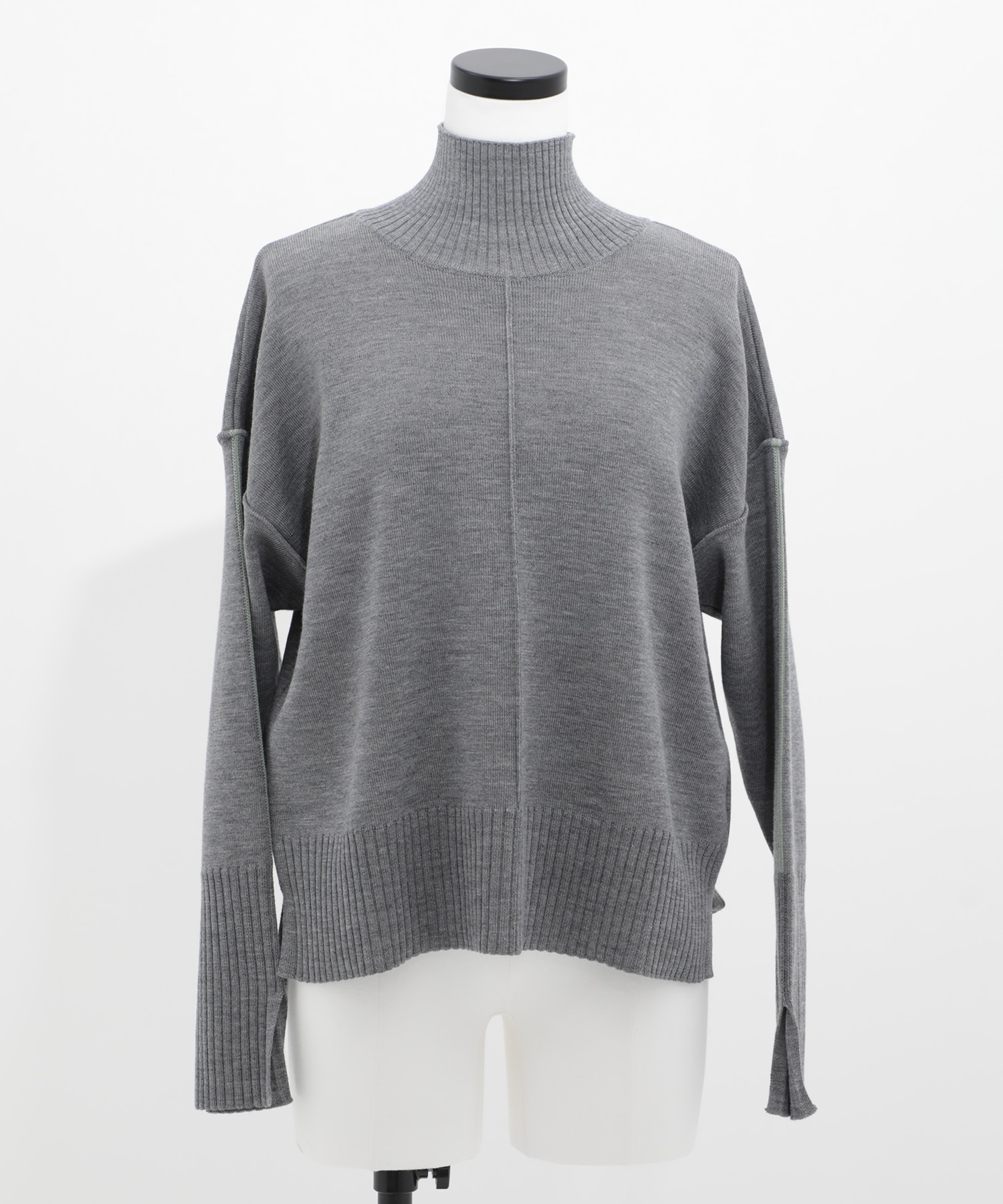 ウォッシャブルWOOLラインニット