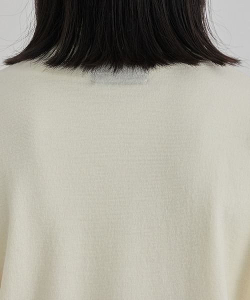 〈残りわずか〉18Gウールミラノリブハーフジップニット