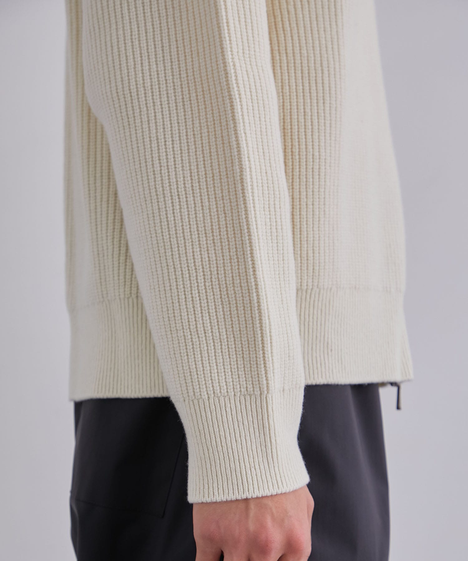 CASHMERE ウールドライバーズニット(1 OFF WHITE): : メンズ｜UNITED