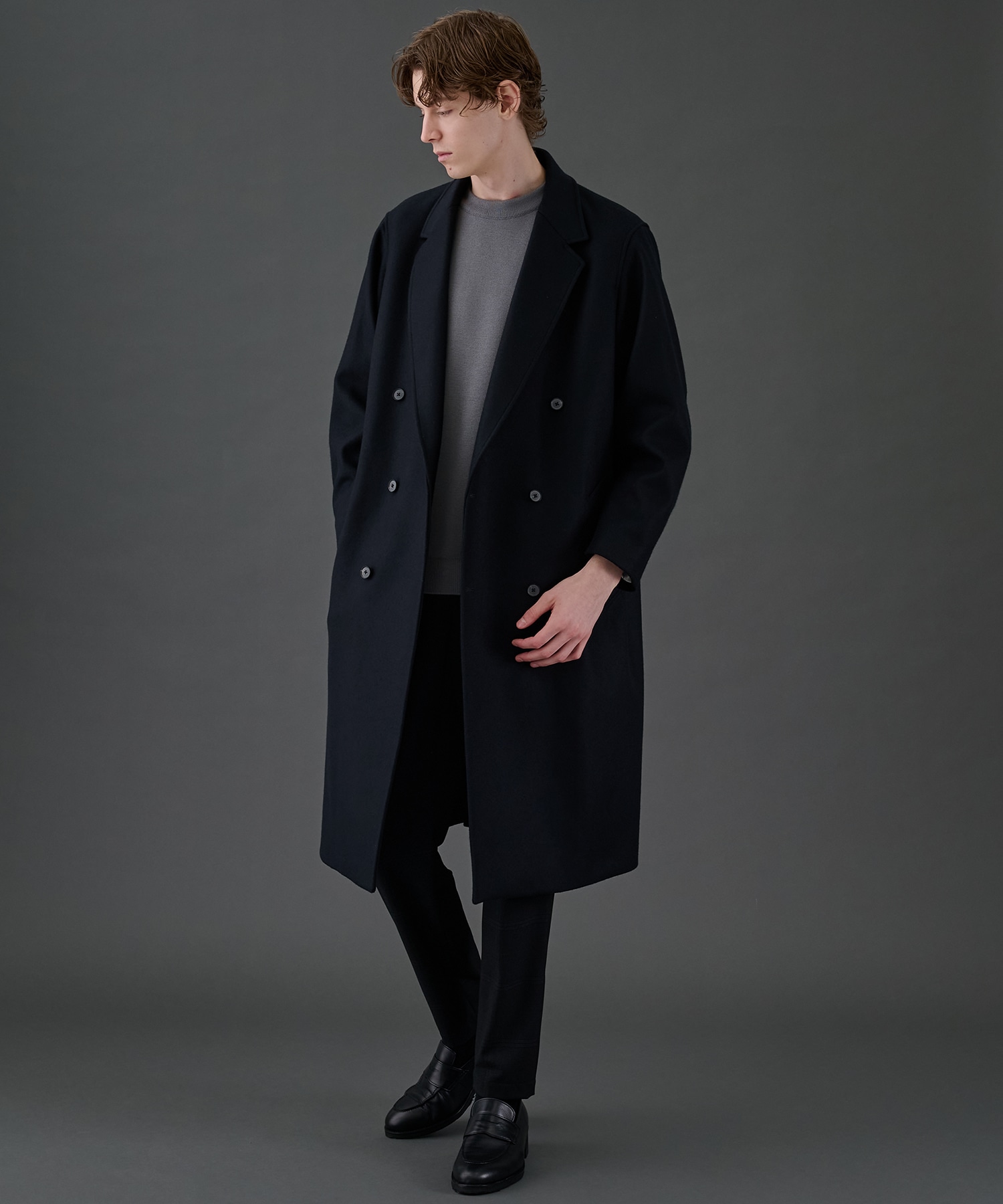 アウトラスト メリノウール クルーネックニット