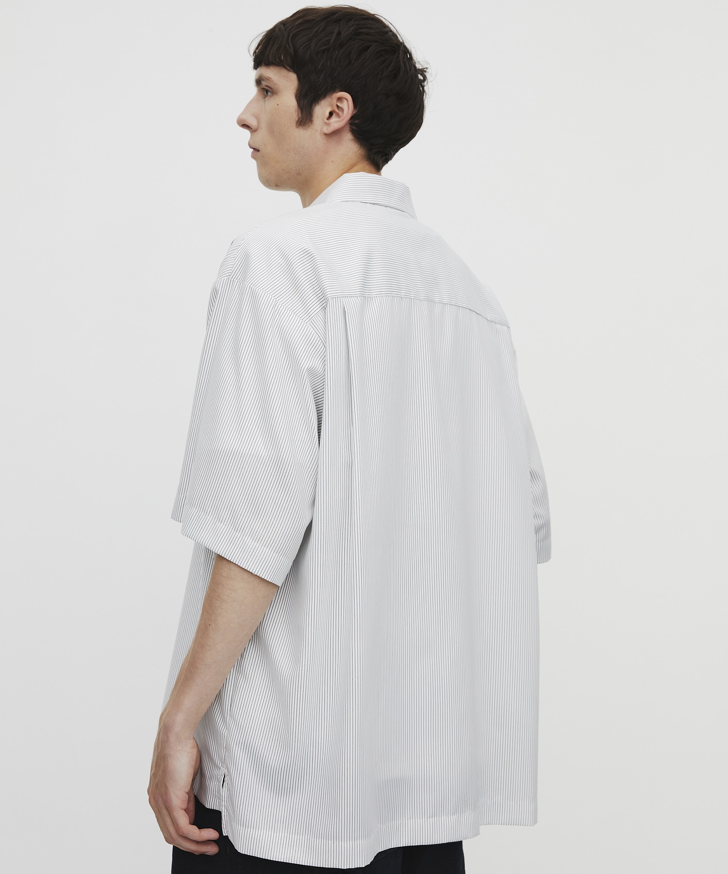 〈WEB限定〉DRY RAYON ストライプショートスリーブシャツ
