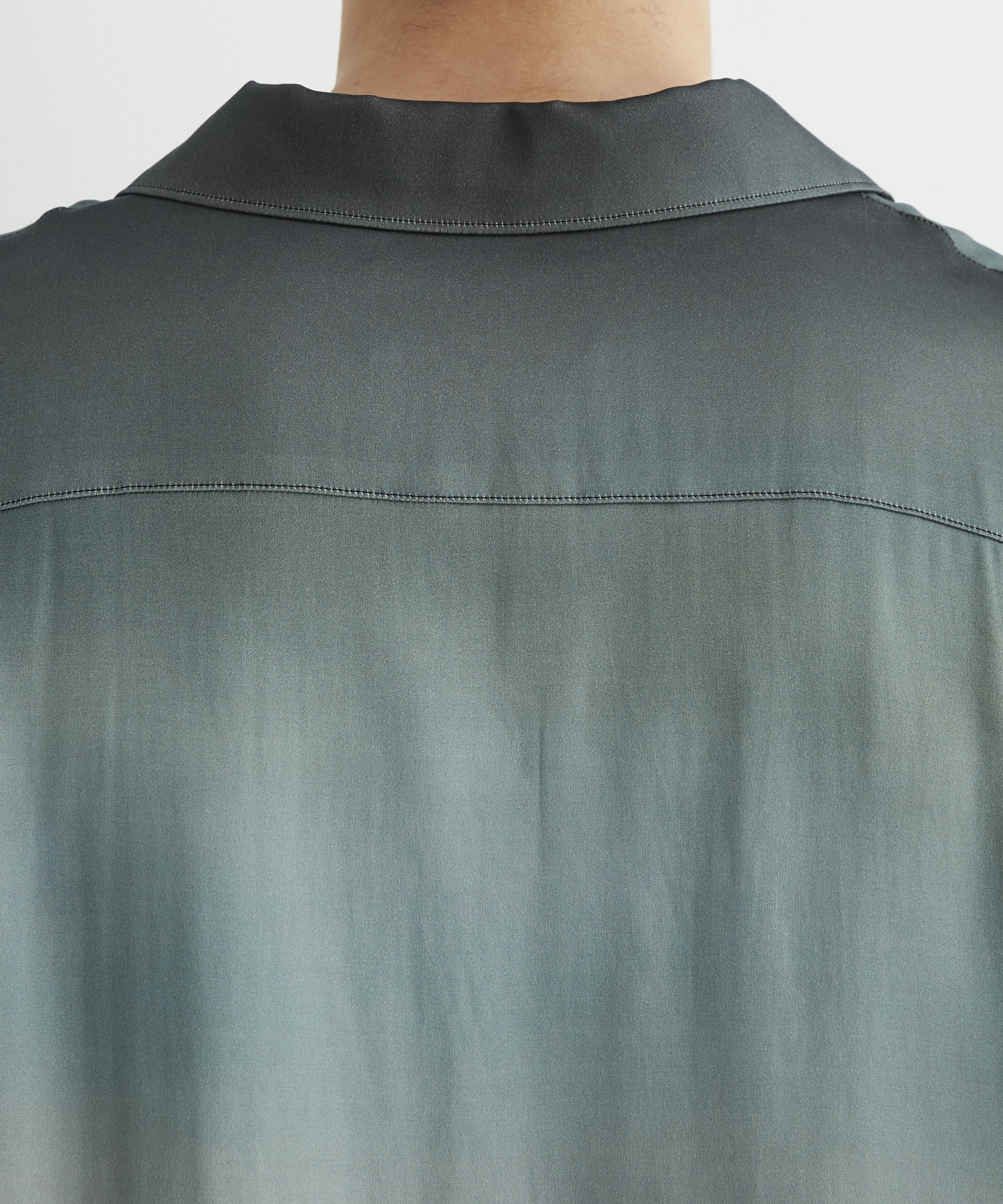 RAYON CUPRA GRADATION オープンカラーシャツ