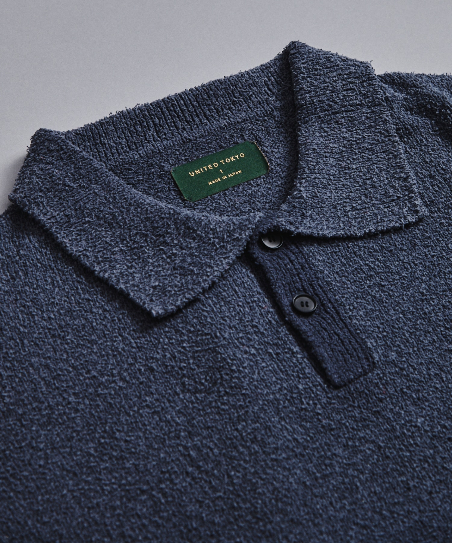 〈数量限定|サイズ2:残り1点〉7G SILK NEP TWEED POLO SHIRTS