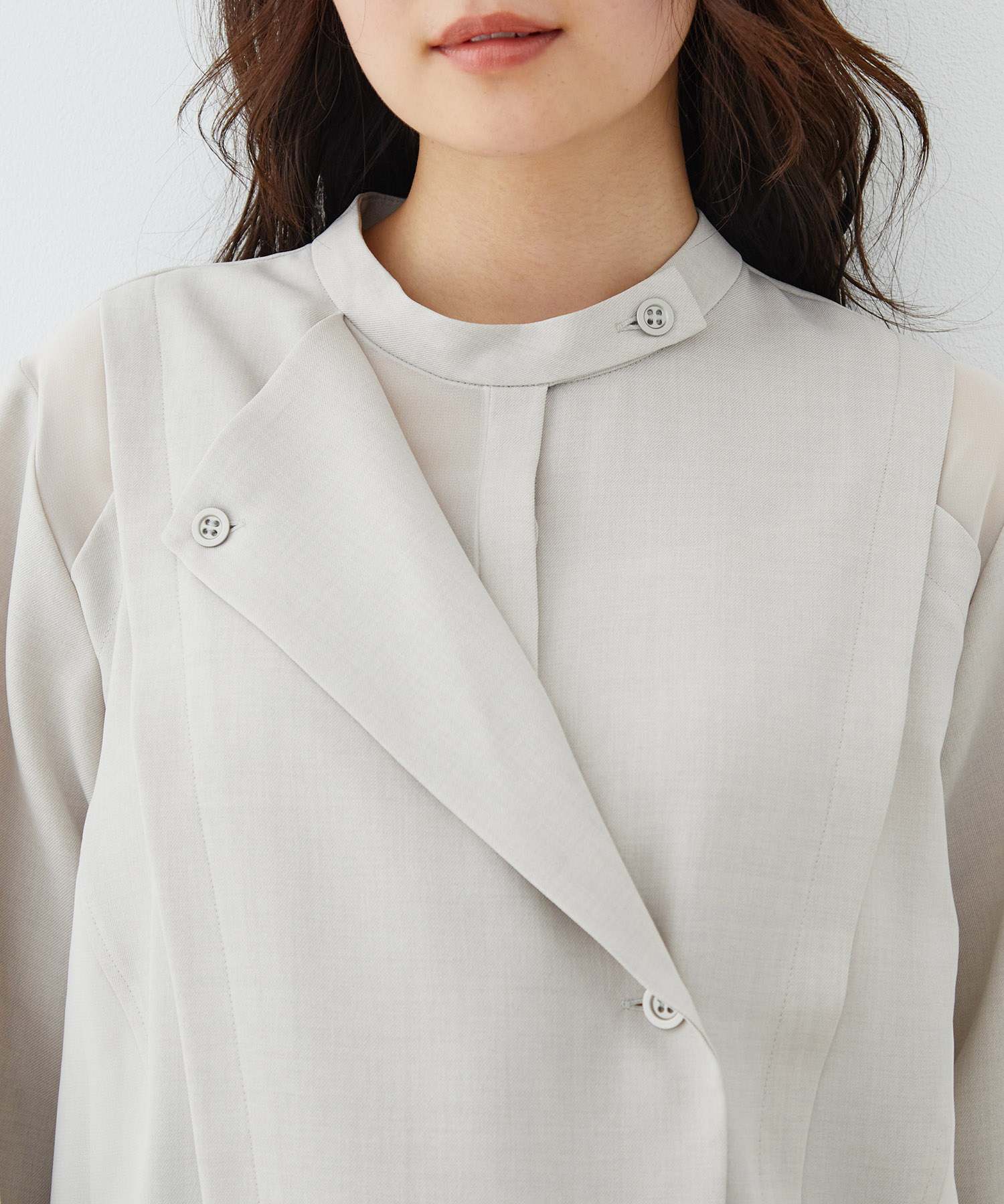 シアーレイヤーブラウス