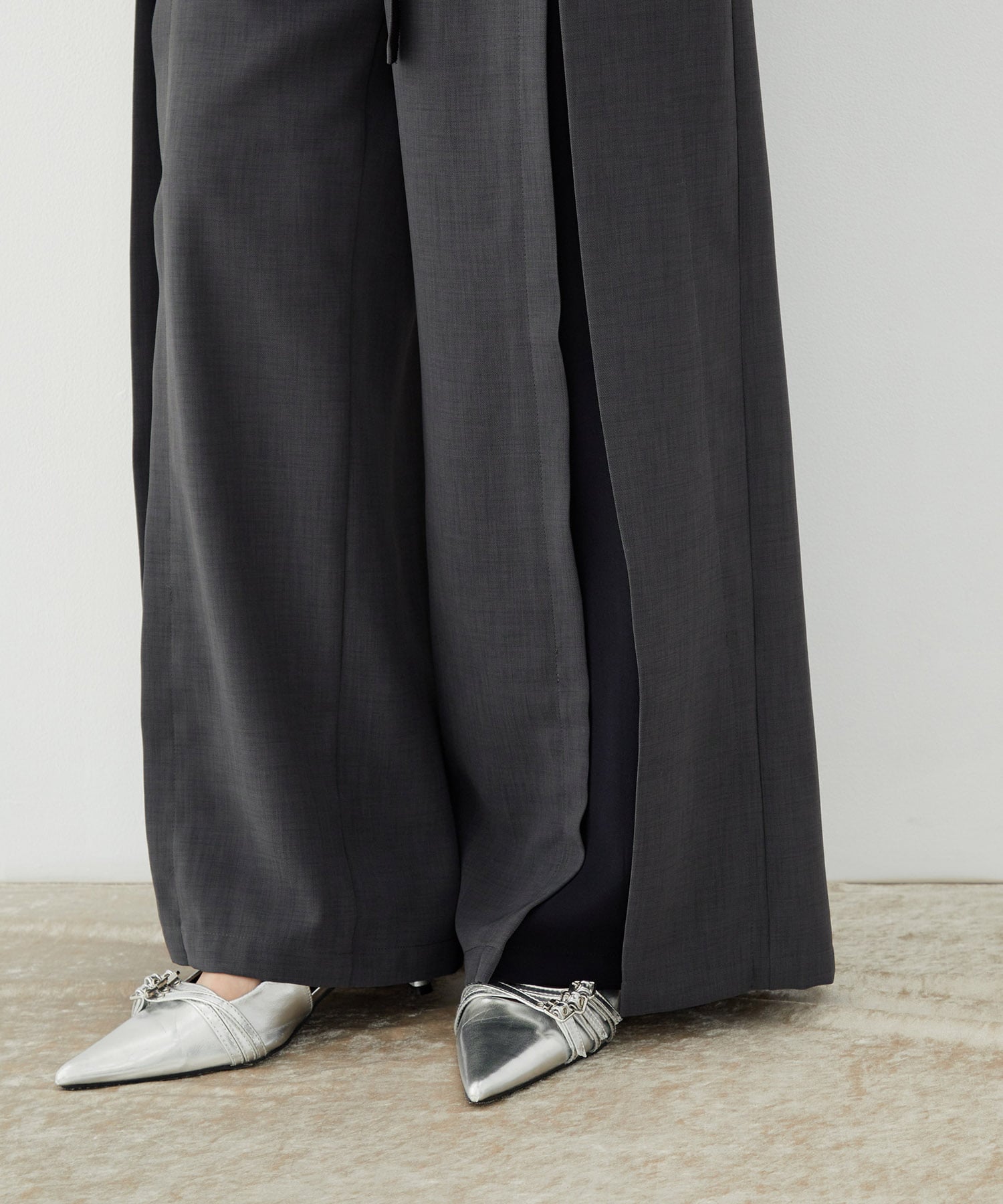 【セットアップ対応】ラップレイヤーワイドパンツ