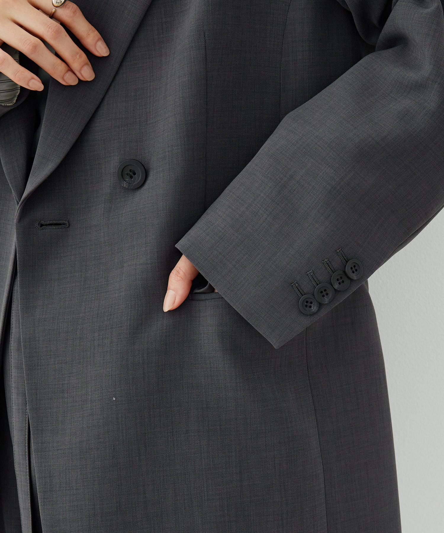 【セットアップ対応】アシメストリングテーラードジャケット