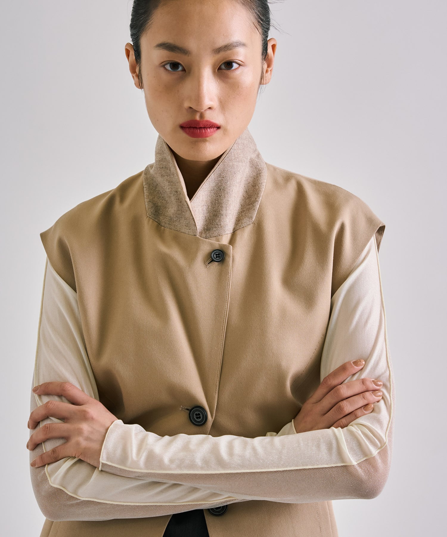 French Sleeve Tailored Gilet