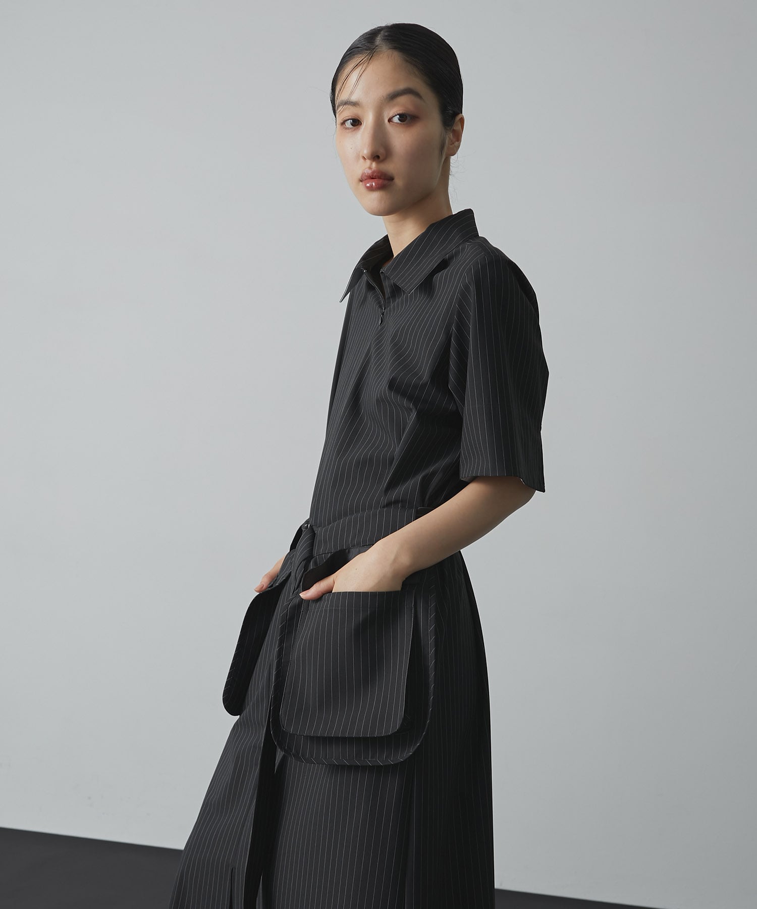 Cargo Belted Shirt Dress