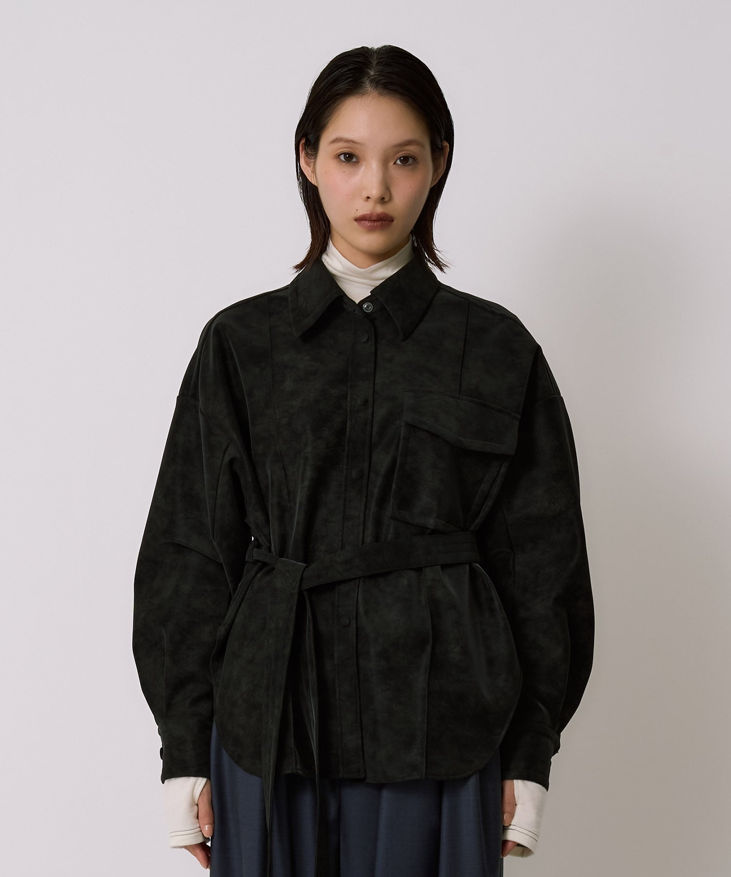 Oversized Suede Shirt