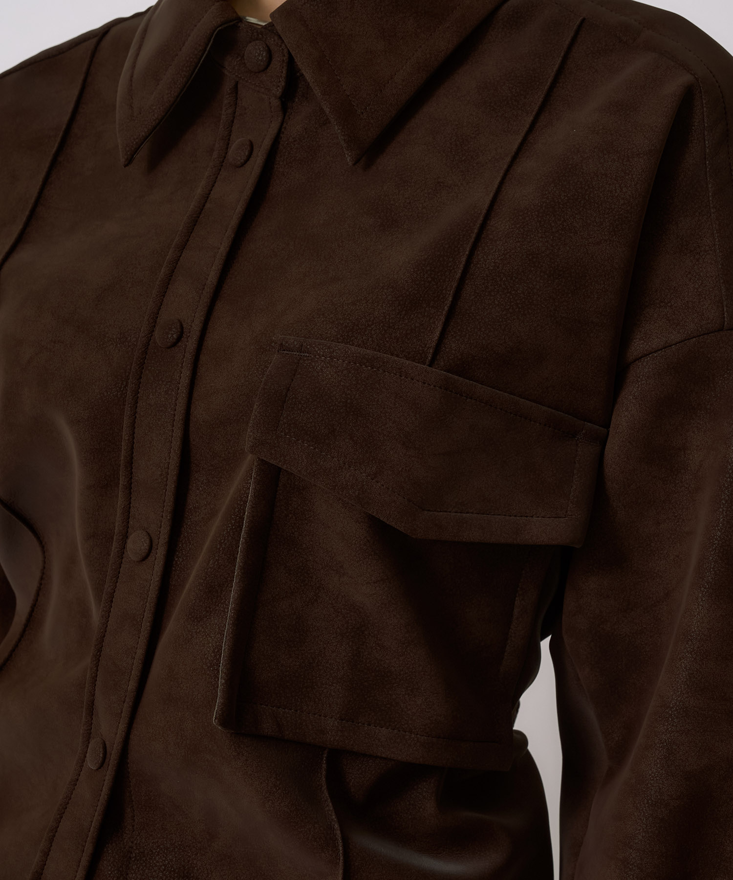 Oversized Suede Shirt