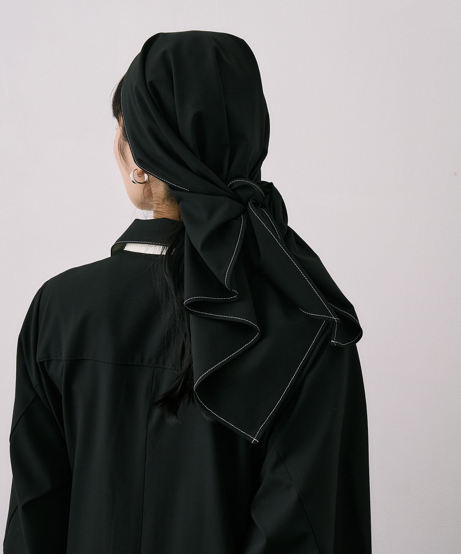 Scarf Wrapped Shirt Dress