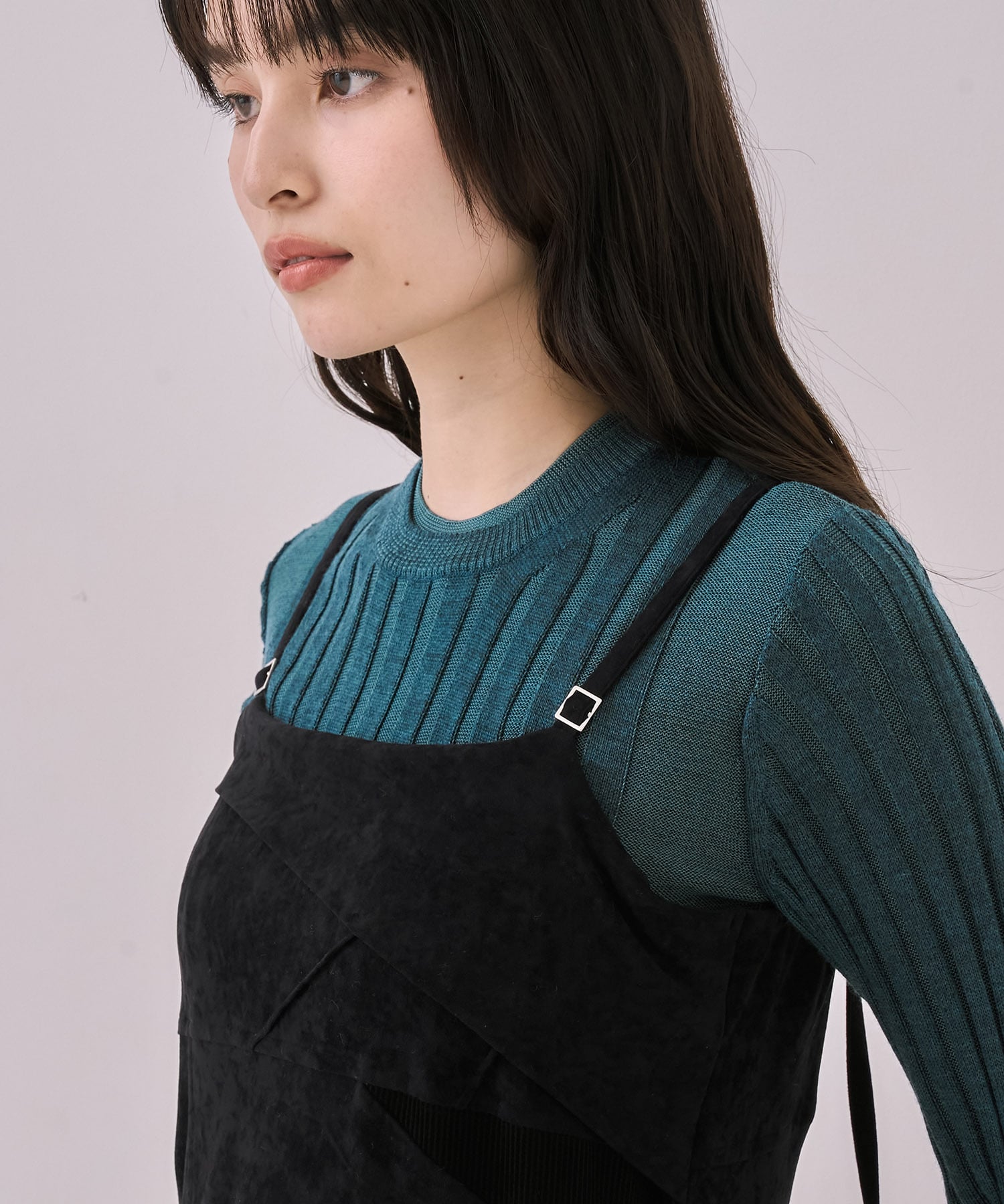 ツイストベロアキャミワンピース