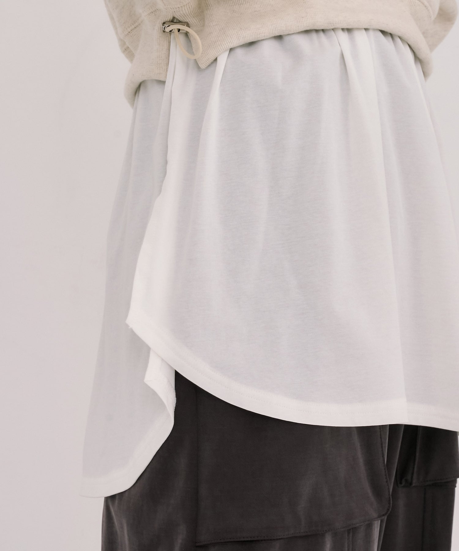 レイヤードスウェットプルオーバー