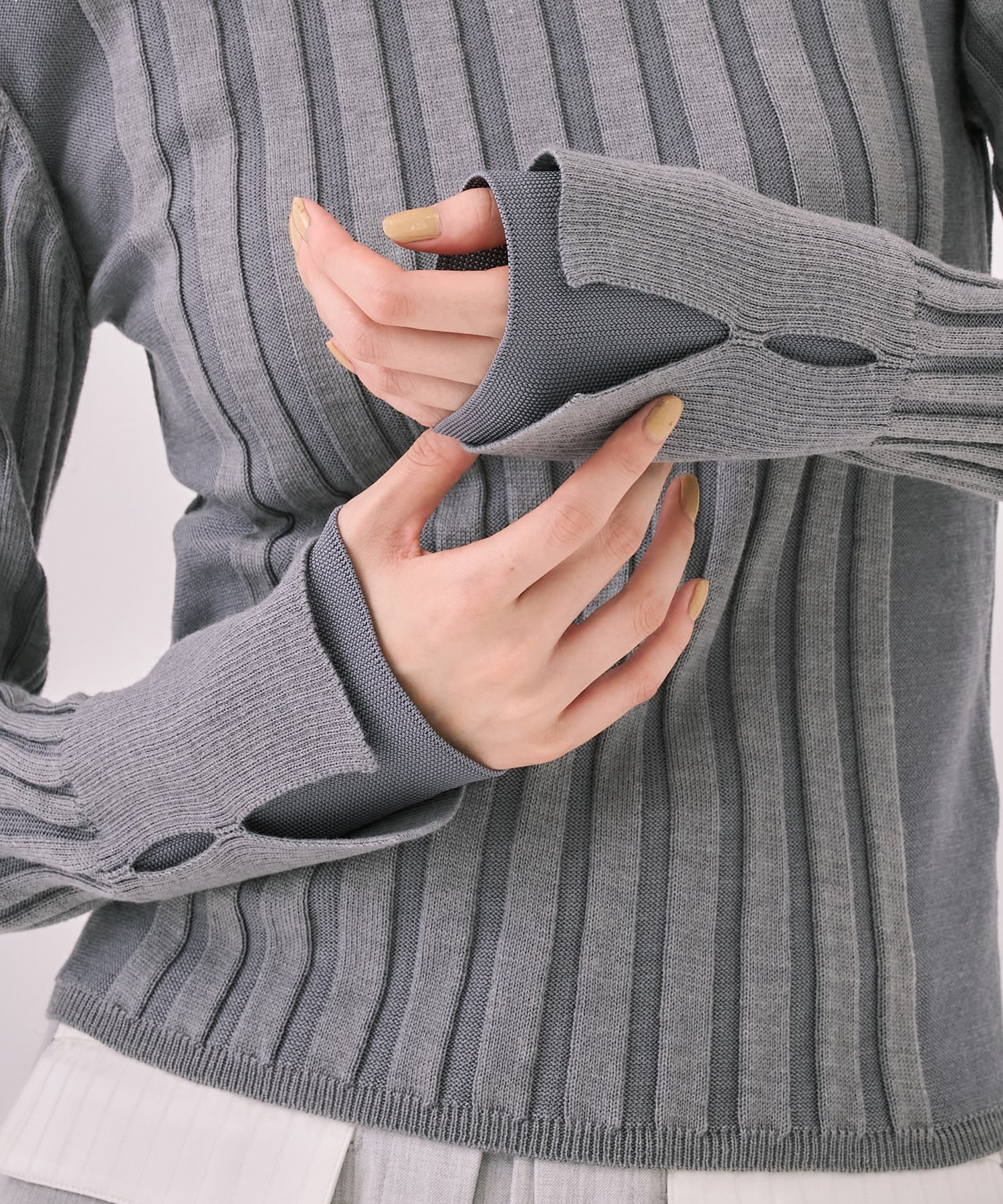 リップルレイヤーニット