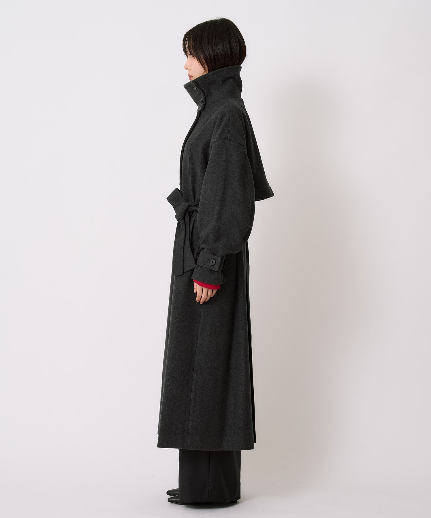 【WEB先行発売】スタンドカラーロングコート