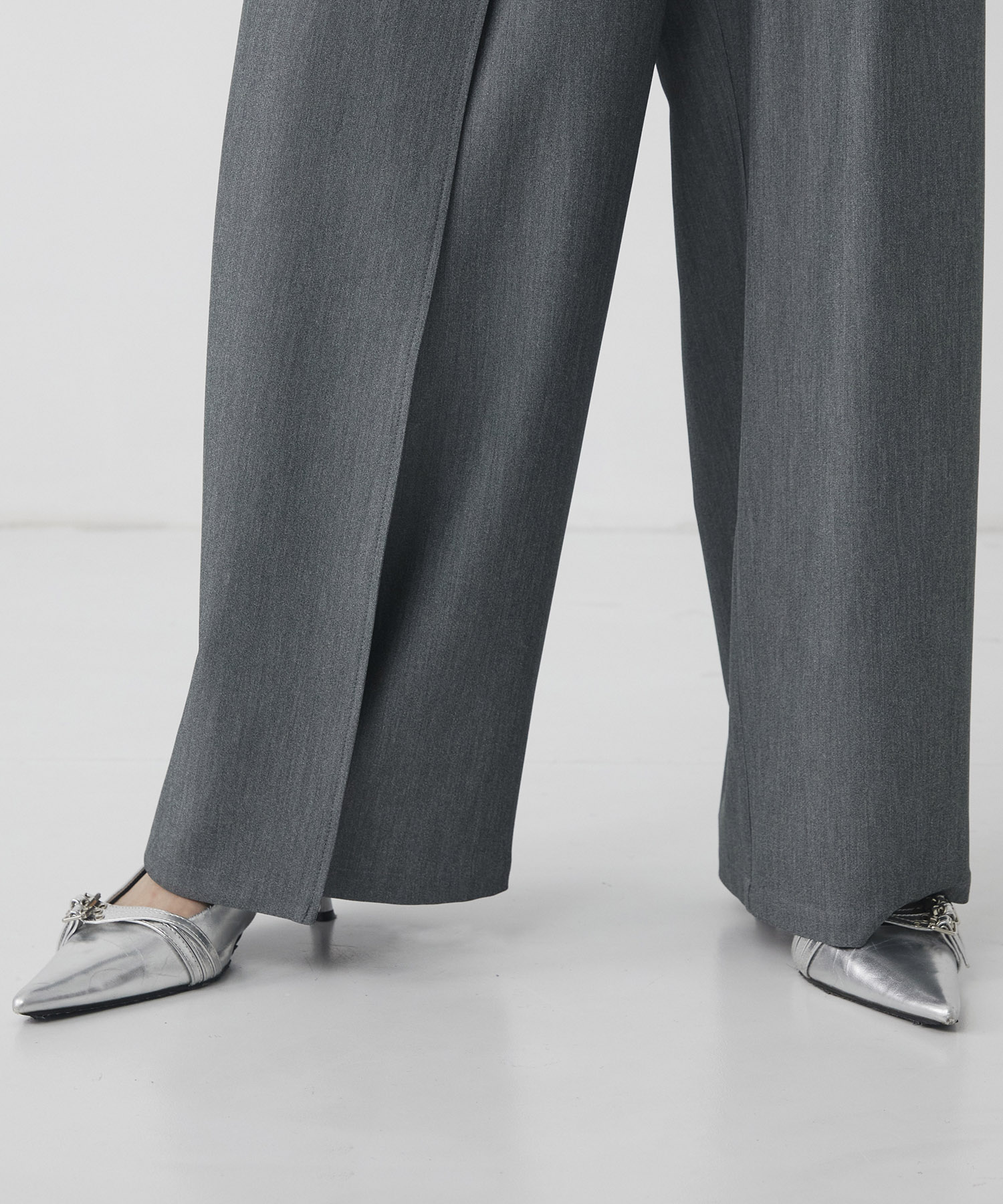 アシメタックホックワイドパンツ