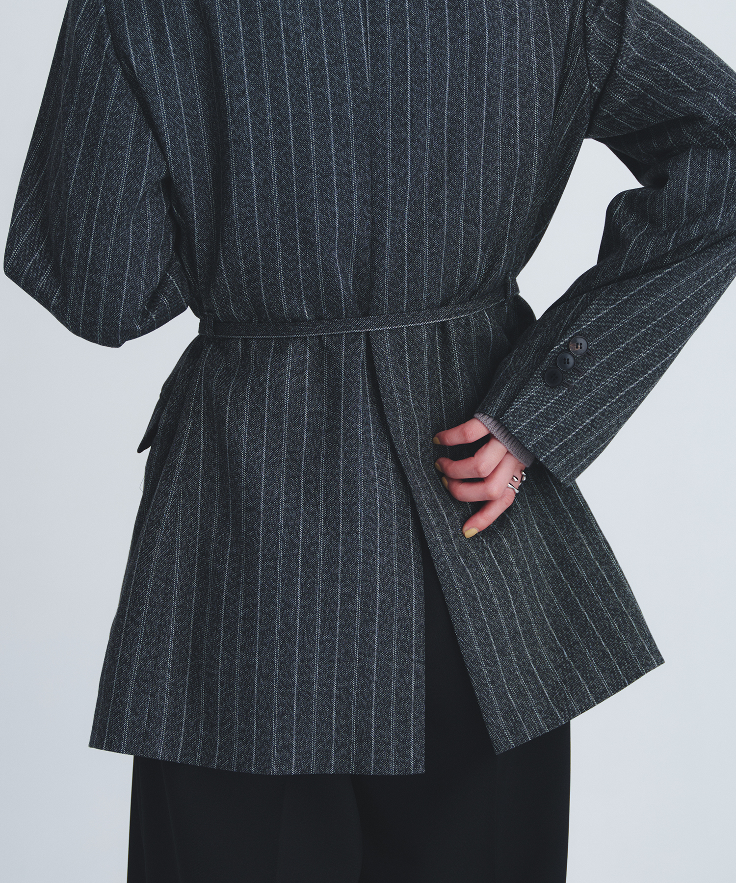 スタンドカラーテーラードジャケット