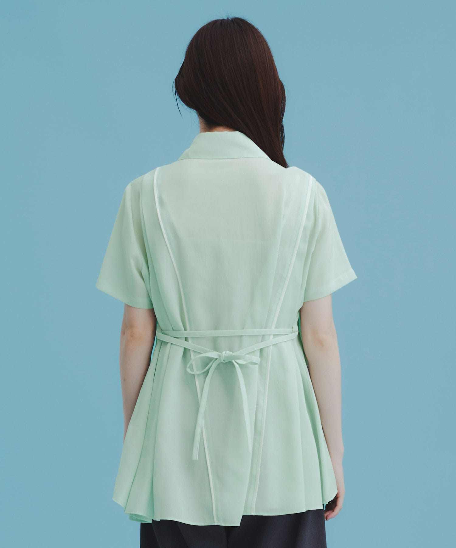 〈WEB限定カラー登場〉ランダムタックメッシュシャツ
