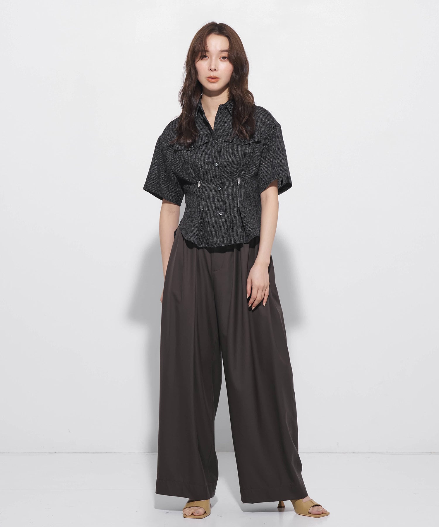 〈残りわずか〉Super140s Summer Wool Relax Trousers