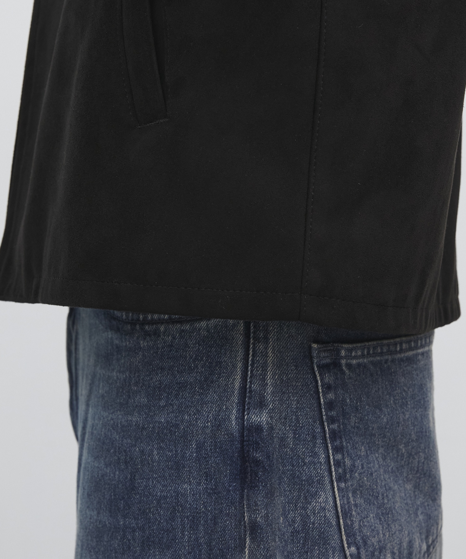 〈2026SS|残りわずか|再入荷なし〉LEATHER TEX SUEDE HARRINGTON JACKET