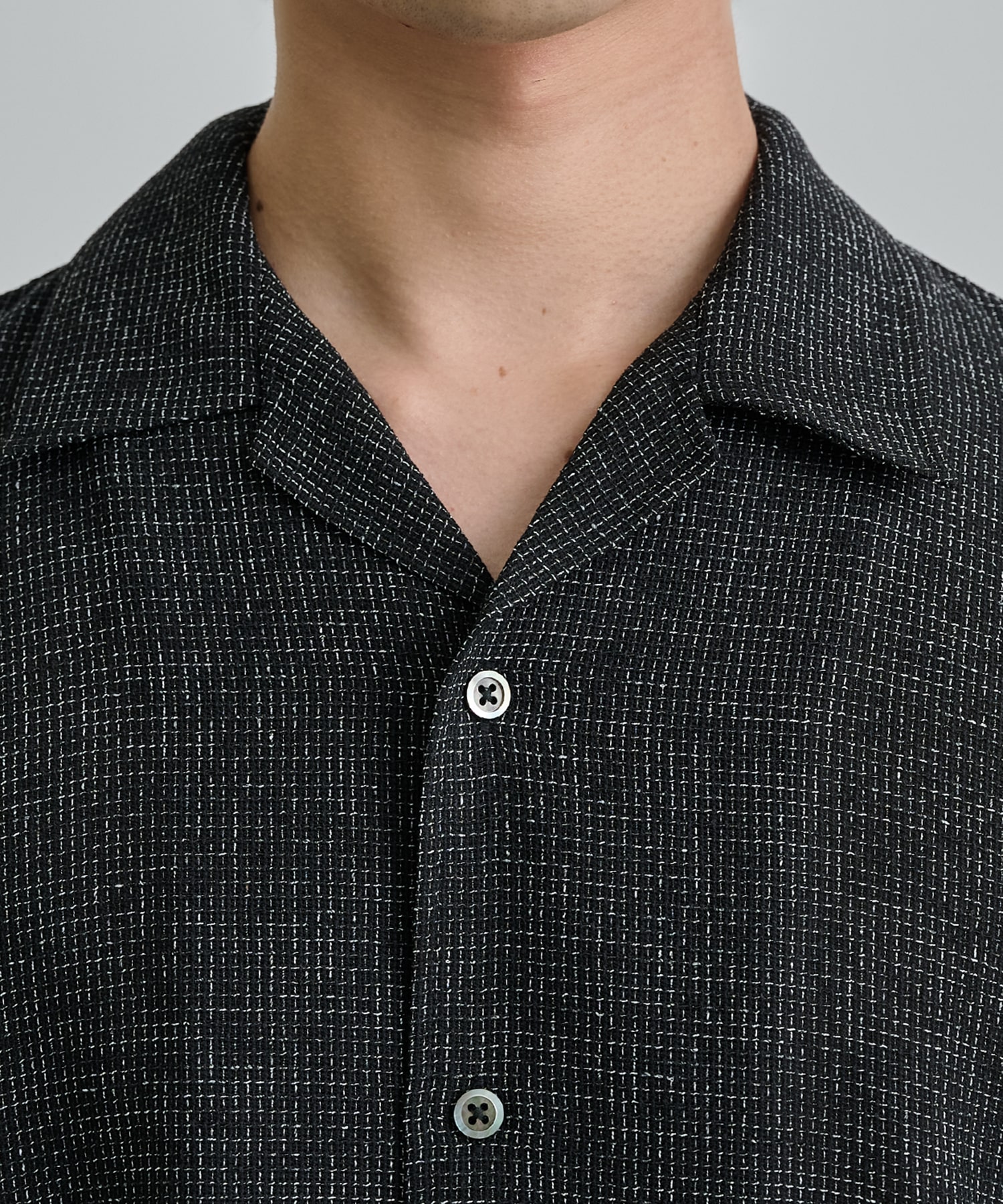 〈新発売〉SUMMER TWEED オープンカラーシャツ