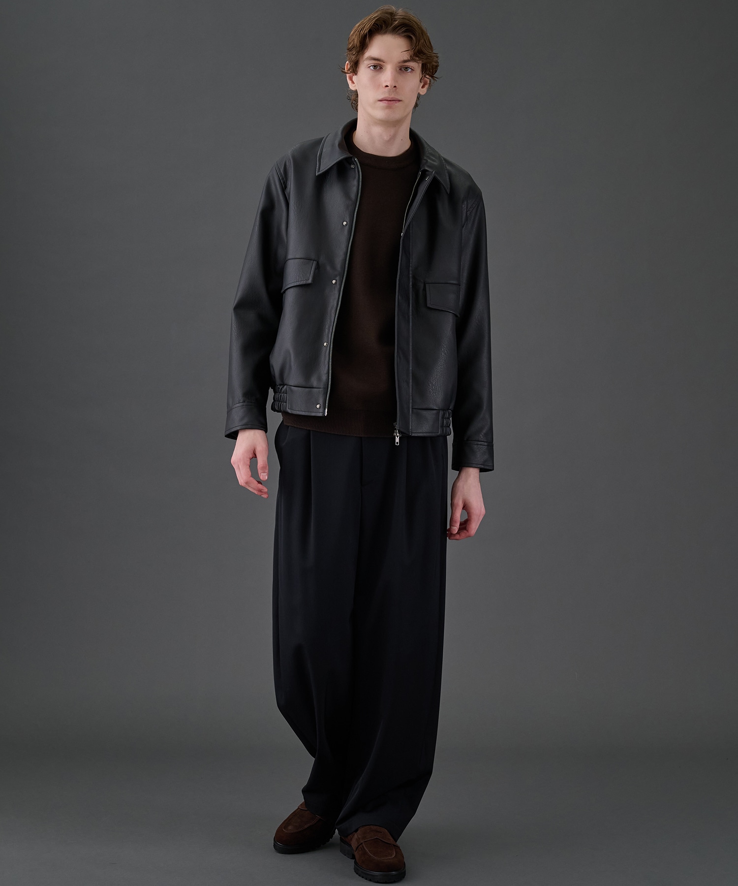 アウトラスト メリノウール クルーネックニット