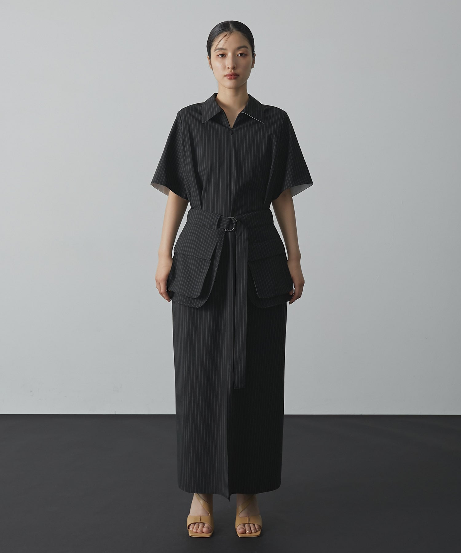 Cargo Belted Shirt Dress
