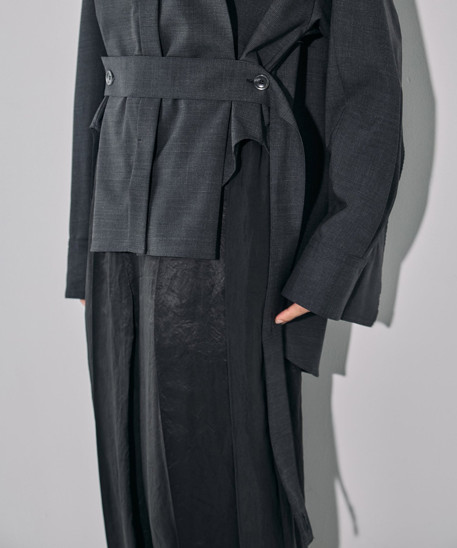 Belted Cape Detail Shirt