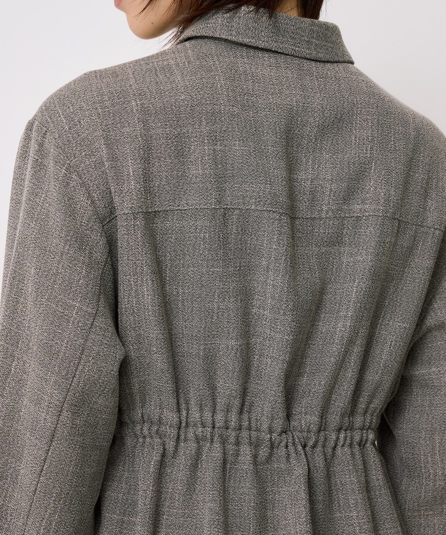 ドロストペプラムシャツ