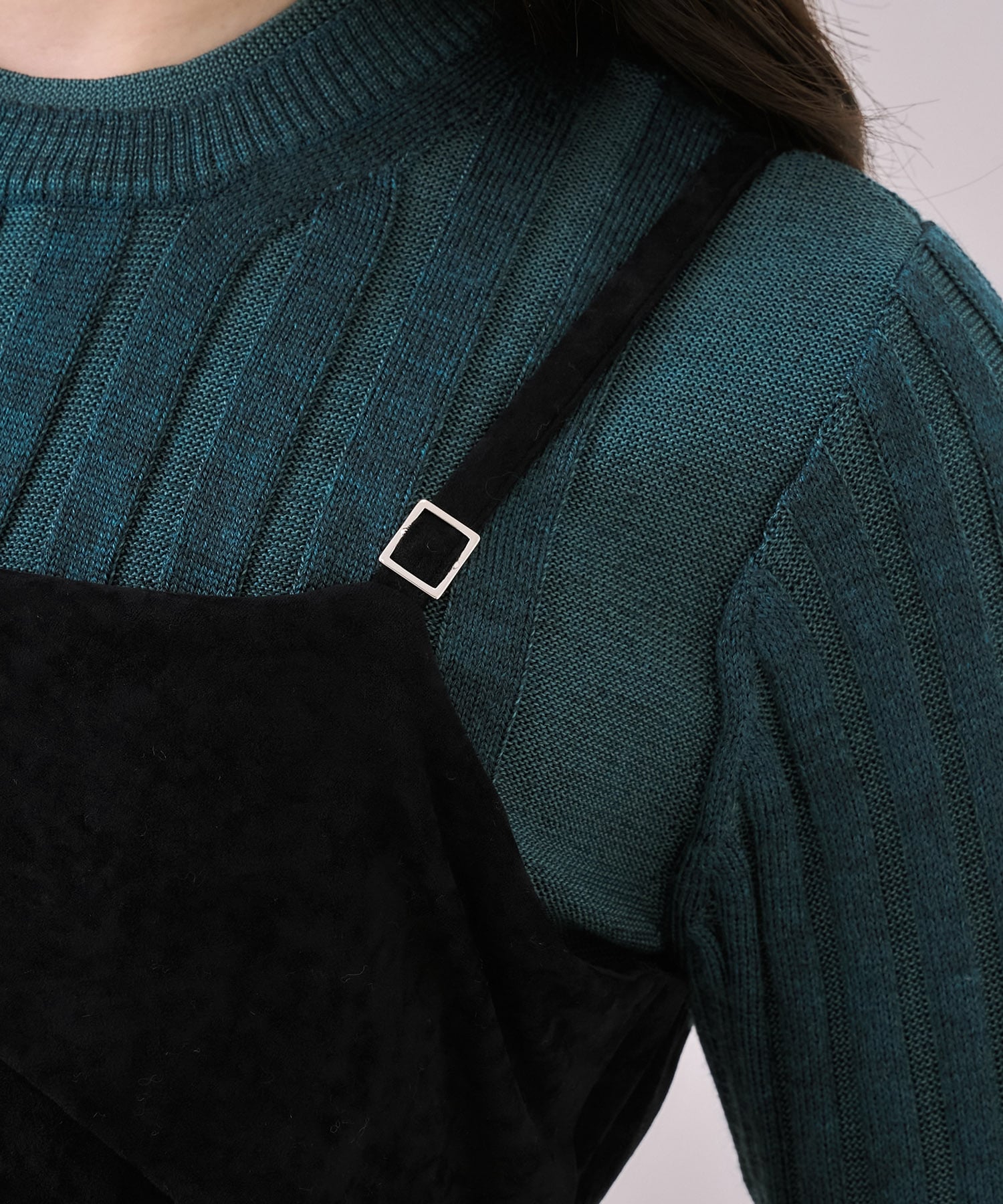 ツイストベロアキャミワンピース