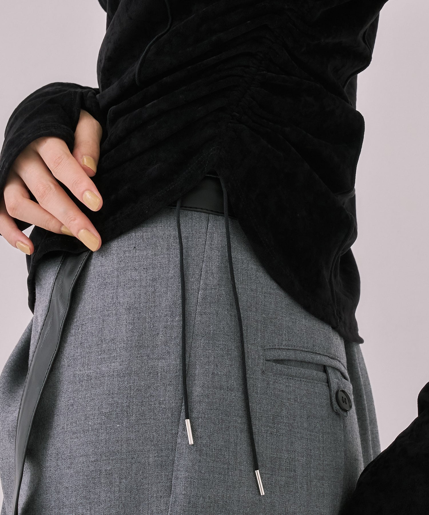 トリアセテートベロアプルオーバー