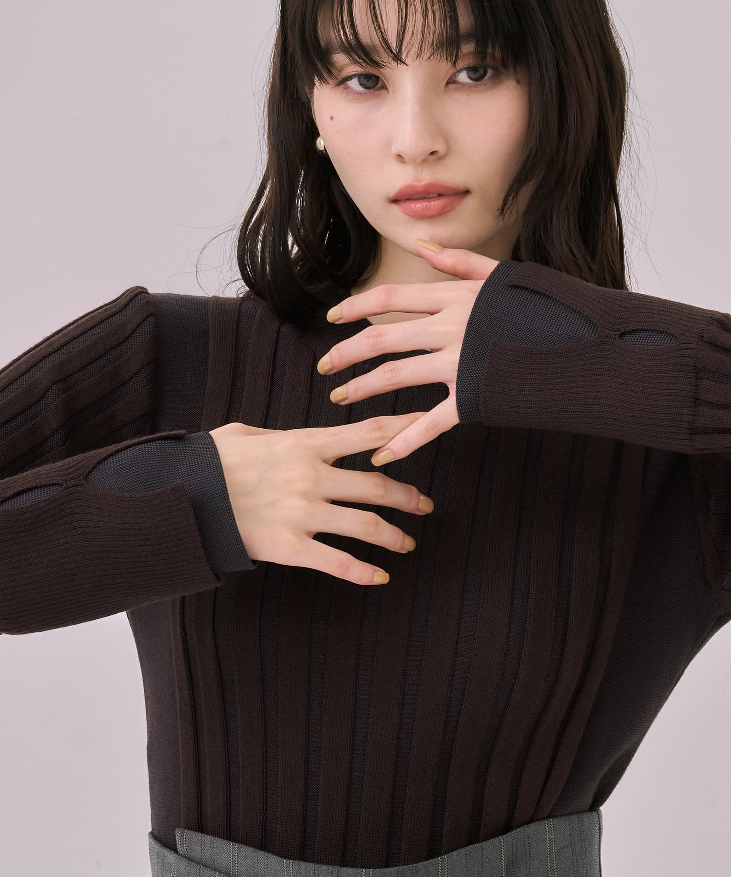 リップルレイヤーニット