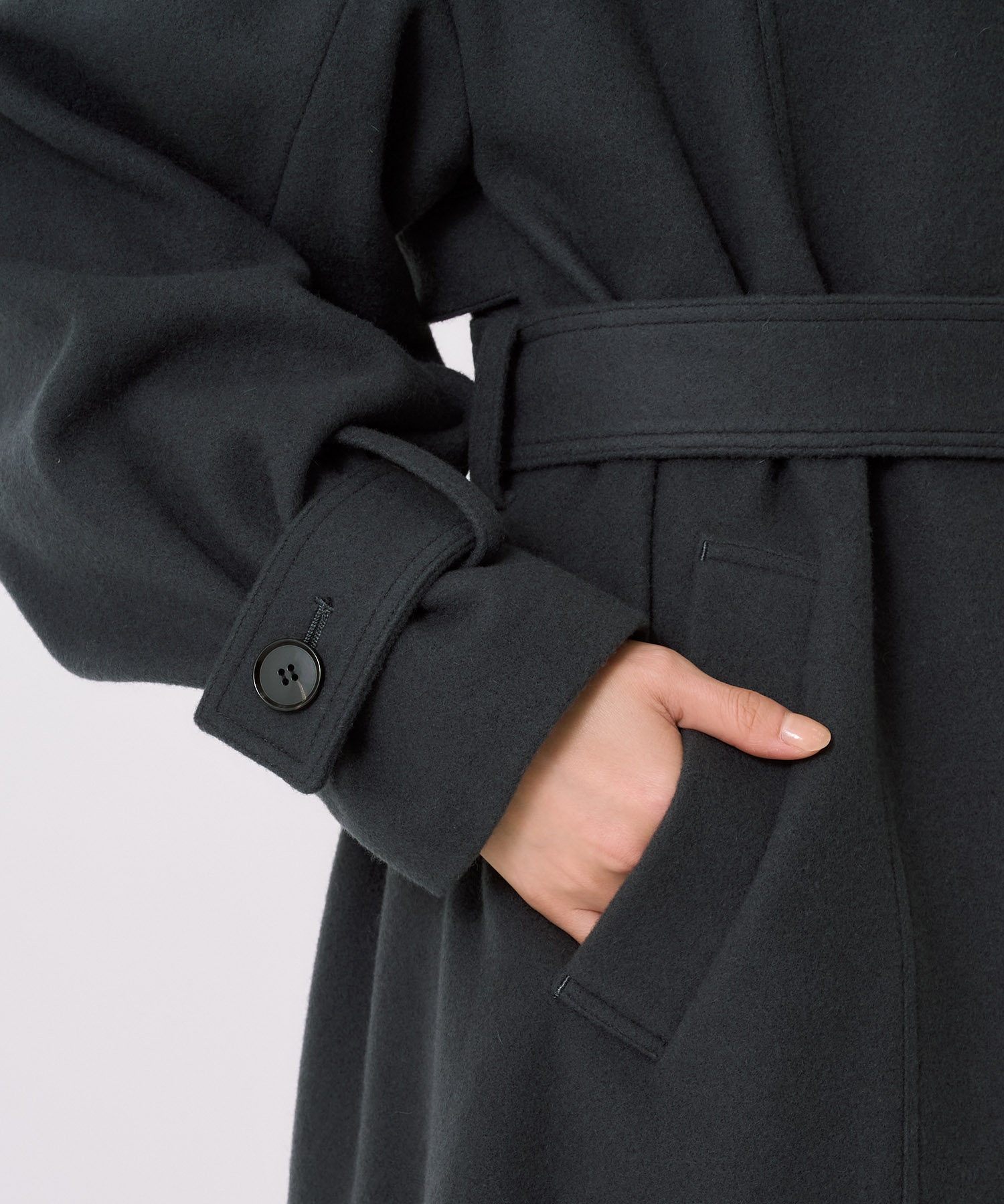 【WEB先行発売】スタンドカラーロングコート