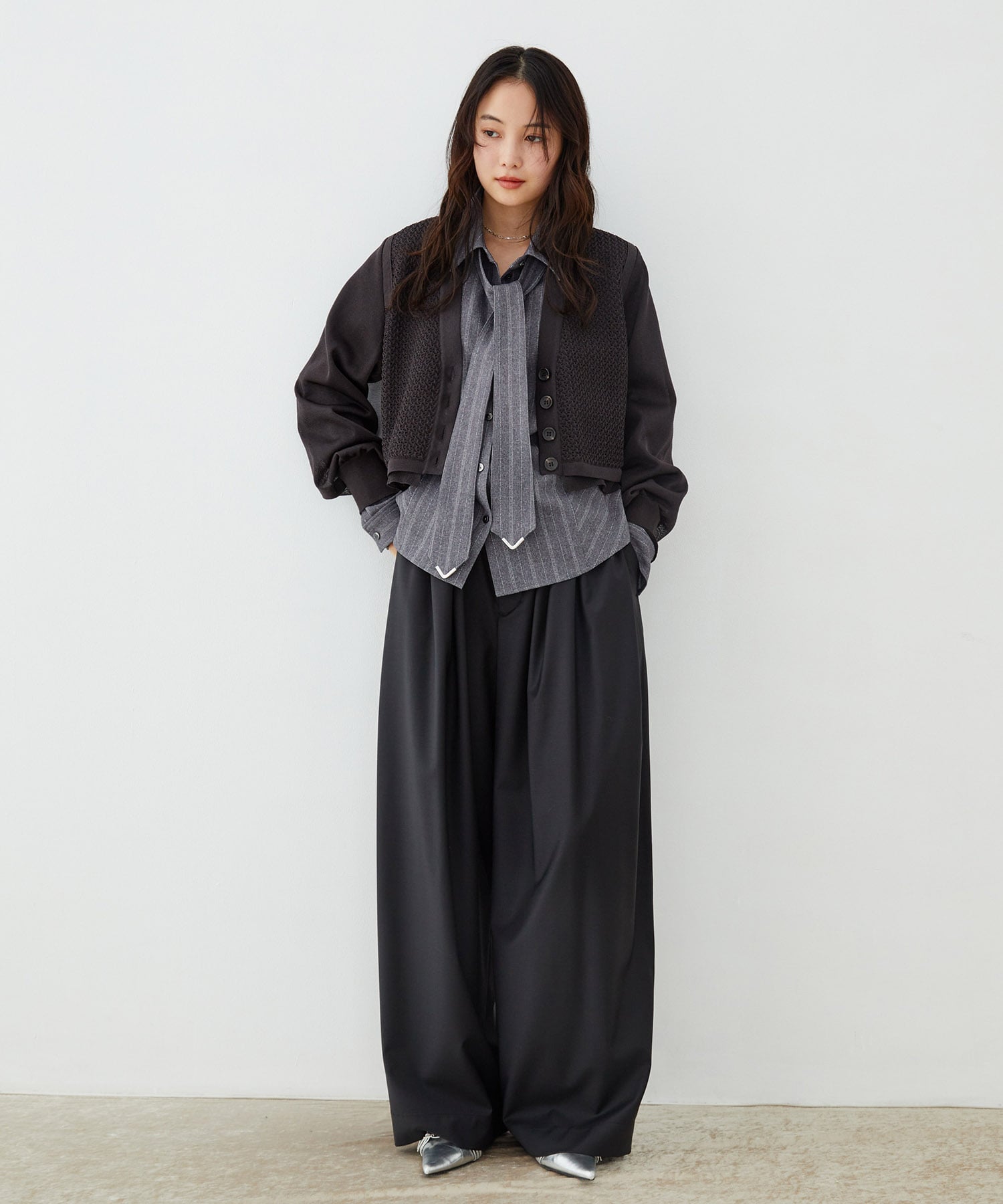 【再入荷】コーナーチップボウタイシャツ